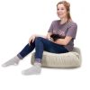Jaxx Brio Large D√©cor Floor Pillow / Meditation Yoga Cushion, Plush Microvelvet, Ivory