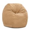 Jaxx Saxx 4 Foot Round Bean Bag w/ Removable Cover, Camel