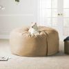 Jaxx Saxx 5 Foot Large Bean Bag w/ Removable Cover, Camel