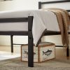 Twin Bed Frame with Headboard and Footboard, Bed Frame Platform with Storage Space, Heavy Duty Metal Bed No Box Spring Required, 11'' Under-Bed Storag