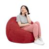 Jaxx Saxx 3 Foot Round Bean Bag w/ Removable Cover, Cinnabar