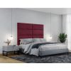 Jaxx Panelist Modern Padded Headboard ‚Äì Set of 4 Wall Mounted Panels (Each 11.25" x 30") - Queen, Vino Red Microvelvet