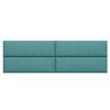 Jaxx Panelist Modern Padded Headboard ‚Äì Set of 4 Wall Mounted Panels (Each 11.25" x 38") - King, Surf Turquoise Microvelvet