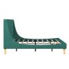 Molblly King Size Bed Frame with Upholstered Headboard, Strong Frame, and Wooden Slats Support, Non-Slip, and Noise-Free, No Box Spring Needed, Easy A