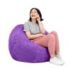 Jaxx Saxx 3 Foot Round Bean Bag w/ Removable Cover, Grape