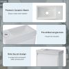Modern 16-Inch White Bathroom Vanity Cabinet with Soft-Close Doors - Easy Assembly, Versatile Installation