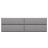 Jaxx Panelist Modern Padded Headboard ‚Äì Set of 4 Wall Mounted Panels (Each 11.25" x 38")- King, Mouse Grey Microvelvet