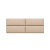 Jaxx Panelist Modern Padded Headboard ‚Äì Set of 4 Wall Mounted Panels (Each 11.25" x 30") - Queen, Dune Beige Microvelvet
