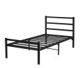 Twin Bed Frame with Headboard and Footboard, Bed Frame Platform with Storage Space, Heavy Duty Metal Bed No Box Spring Required, 11'' Under-Bed Storag