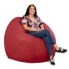 Jaxx Saxx 5 Foot Large Bean Bag w/ Removable Cover, Cinnabar