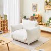 Arm Chair, soft as bread with 4 metal feet (Beige)
