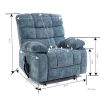 Lift Recliner Chair Heat Massage Dual Motor Infinite Position Up to 350 LBS Large Electric Power Lift Recliners with Power-Remote, Medium-firm and Hea