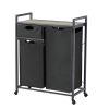 JHX Laundry Basket, Laundry Hamper with Drawer, 2 Laundry Sorter, with 2 Bags, 1 Storage Rack, (Grey,28.15''L*13''W*35.8''H)