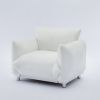 Arm Chair, soft as bread with 4 metal feet (Beige)