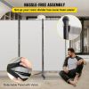 VEVOR Office Partition 89" W x 14" D x 72.8" H Room Divider 3-Panel Office Divider Folding Portable Office Walls with Non-See-Through Fabric Room Part