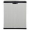 Garden Storage Cabinet with 1 Shelf Gray and Black 26.8"x15.7"x33.5"