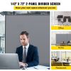 VEVOR Office Partition 142" W x 14" D x 72" H Room Divider Wall 2-Panel Office Divider Folding Portable Office Walls Dividers with Non-See-Through Fab