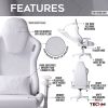 Techni Sport TSF45C Velvet Memory Foam Gaming Chair ‚Äì White