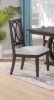 2pc Transitional Upholstered Side Chair Standard Height Dining Chairs Upholstered Seat Cushion Tapered Legs Wooden Furniture Dark Brown