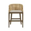 Handcrafted Rattan Counter Stool 25" H