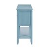 TREXM Cambridge Series Ample Storage Vintage Console Table with Four Small Drawers and Bottom Shelf for Living Rooms, Entrances and Kitchens (Dark Blu