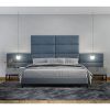 Jaxx Panelist Modern Padded Headboard ‚Äì Set of 4 Wall Mounted Panels (Each 11.25" x 30") - Queen, Amber Gold Microvelvet