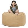 Jaxx Saxx 4 Foot Round Bean Bag w/ Removable Cover, Camel