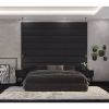 Jaxx Panelist Modern Padded Headboard ‚Äì Set of 4 Wall Mounted Panels (Each 11.25" x 30") - Queen, Charcoal Microvelvet
