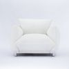 Arm Chair, soft as bread with 4 metal feet (Beige)