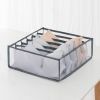 1pc/3pcs Fabric Sock and Underwear Organizer - 6/7/11 Grids Drawer Organizers for Closet Storage - Foldable Cabinet Boxes for Socks, Underwear, Ties -