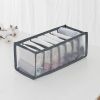 1pc/3pcs Fabric Sock and Underwear Organizer - 6/7/11 Grids Drawer Organizers for Closet Storage - Foldable Cabinet Boxes for Socks, Underwear, Ties -