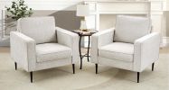 Living Room Upholstered Sofa with high-tech Fabric Surface/ Chesterfield Tufted Fabric Sofa Couch, Large-White.