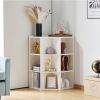Corner Cabinet, Wooden Corner Storage Cabinet with USB and Outlets, Corner Cube Toy Storage Board Game Storage Cabinet for Bedroom, Living Room, Playr
