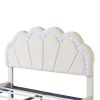 2-Pieces Bedroom Sets Full Size Upholstered LED Platform Bed with Storage Ottoman-Velvet
