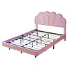 2-Pieces Bedroom Sets Full Size Upholstered LED Platform Bed with Storage Ottoman-Velvet