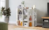 Corner Cabinet, Wooden Corner Storage Cabinet with USB and Outlets, Corner Cube Toy Storage Board Game Storage Cabinet for Bedroom, Living Room, Playr