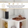 Corner Cabinet, Wooden Corner Storage Cabinet with USB and Outlets, Corner Cube Toy Storage Board Game Storage Cabinet for Bedroom, Living Room, Playr