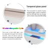 Smart Bedside Table, Nightstand with LED Light Nightstand Modern White High Gloss Bedside Table with 2 Storage Drawers for Bedroom Wooden Smart Side T