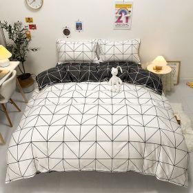 Bedding Four-piece Set Bed Sheet Quilt Cover (Option: Style White-220x240 4 Set)