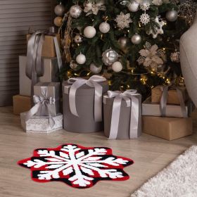 Cashmere Snowflake Floor Mat Carpet Bedroom Bedside Blanket Bathroom Mats (Option: Snowflake 2-180)