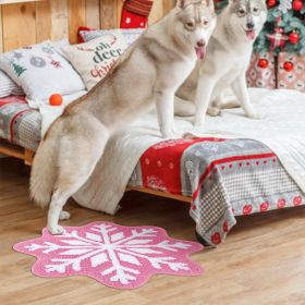 Cashmere Snowflake Floor Mat Carpet Bedroom Bedside Blanket Bathroom Mats (Option: Snowflake 6-180)
