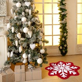 Cashmere Snowflake Floor Mat Carpet Bedroom Bedside Blanket Bathroom Mats (Option: Snowflake 7-140)
